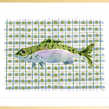 The "Deep Sea Plaids No. 1" Watercolor Fish Fine Art Print