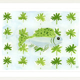The "Palm Queen Blue" Watercolor Fish Fine Art Print