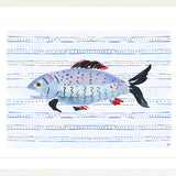 The "Sink or Swim" Watercolor Fish Fine Art Print