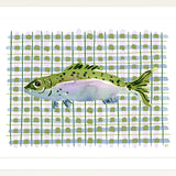 The "Deep Sea Plaids No. 1" Watercolor Fish Fine Art Print