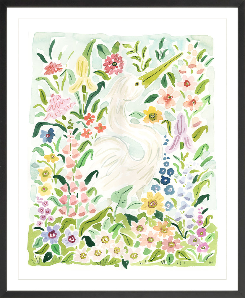 The "Flower Queen Egret" Fine Art Print
