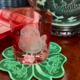 Embroidered Linen Cocktail Napkins- TIGER CLOVER LOGO