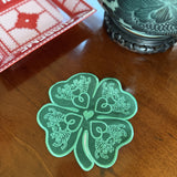 Embroidered Linen Cocktail Napkins- TIGER CLOVER LOGO