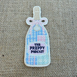 The Preppy Podcast Champagne Bottle Patch