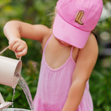 Cowboy Boot Bow Baseball Hat (Girls)