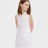 Girls Cotton Sleeveless Polo