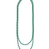 Charleston Rice Bead Necklace (Garden Green)
