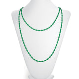 Charleston Rice Bead Necklace (Garden Green)
