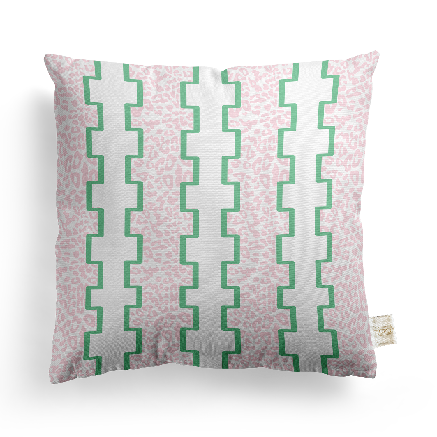 Geometric Leopard Pillow Cover | Featuring Fiesta Colorway