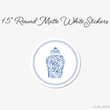 Ginger Jar Round Stickers