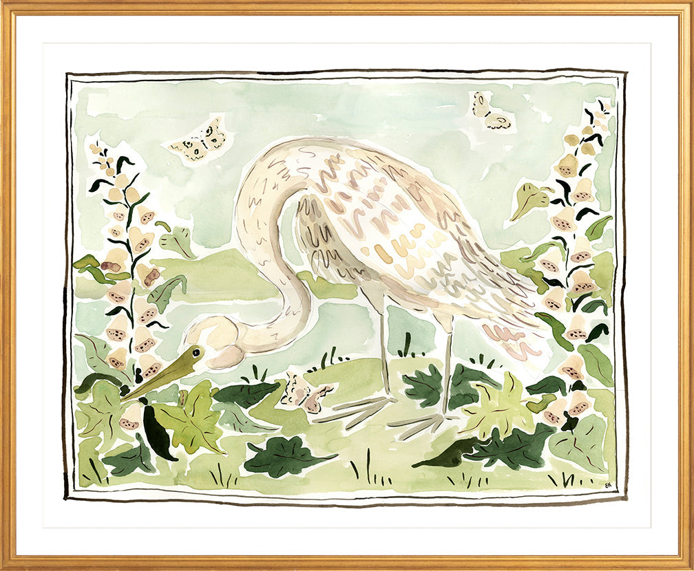 The "Great Foxglove Egret" Fine Art Print