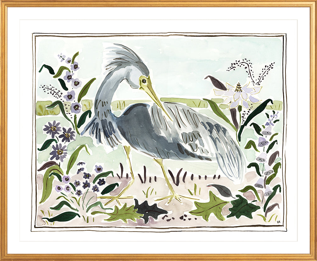 The "Heron in a Lavender Haze" Fine Art Print