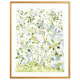 The "Blue Sky Blooms No. 2" Chinoiserie Fine Art Print