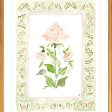 The "Pink Peony Charms" Watercolor Fine Art Print, Flower Charm Series