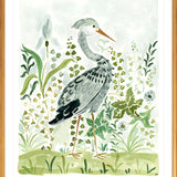 The " Heron in the Ferns" Fine Art Print