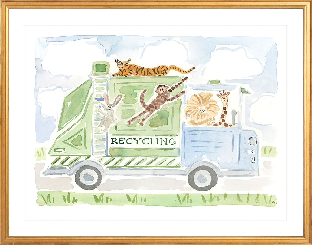 The "Wild Animal Recycling Truck Co." Fine Art Print