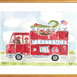 The "Wild Animal Fire Truck Co." Fine Art Print