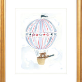 The "Hot Air Balloon Menagerie Bear" Fine Art Print