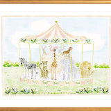 The "Merry-Go-Menagerie Pink Carousel" Fine Art Print