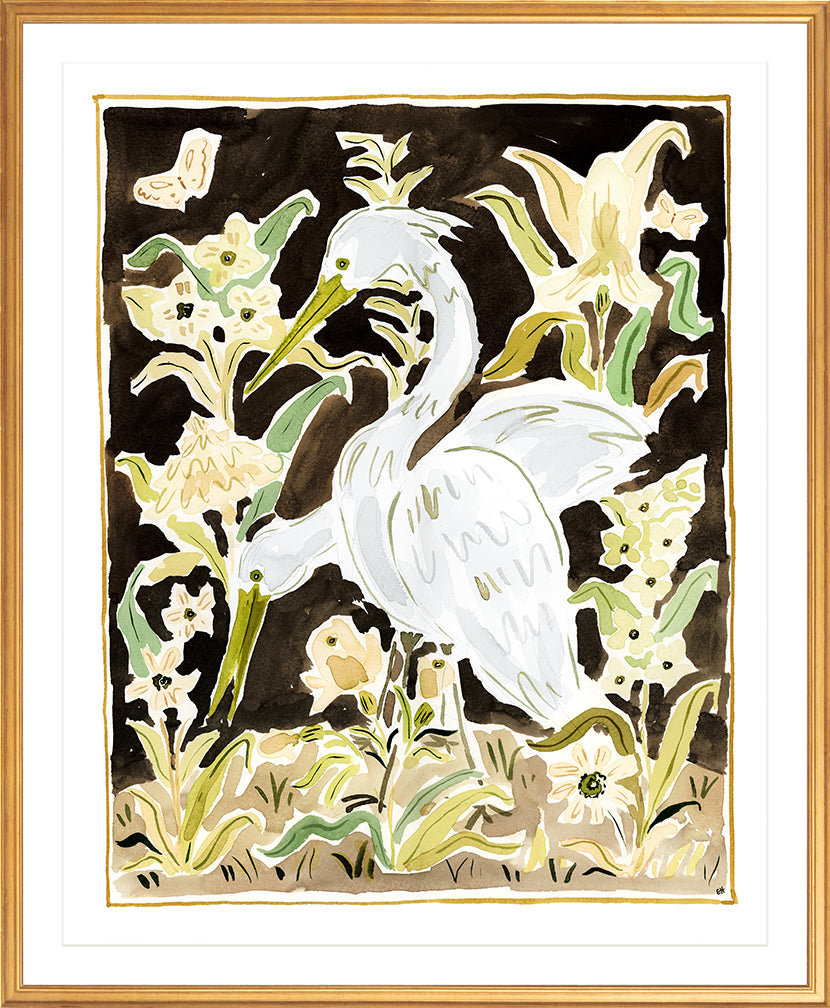 The "Egrets Spilling the Tea" Fine Art Print