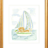 The "Sailboat Menagerie Lion" Fine Art Print