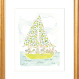 The "Sailboat Menagerie Bunnies" Fine Art Print