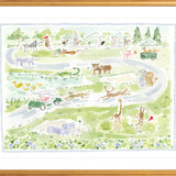 The "Wild Fairways" Golf Menagerie Fine Art Print