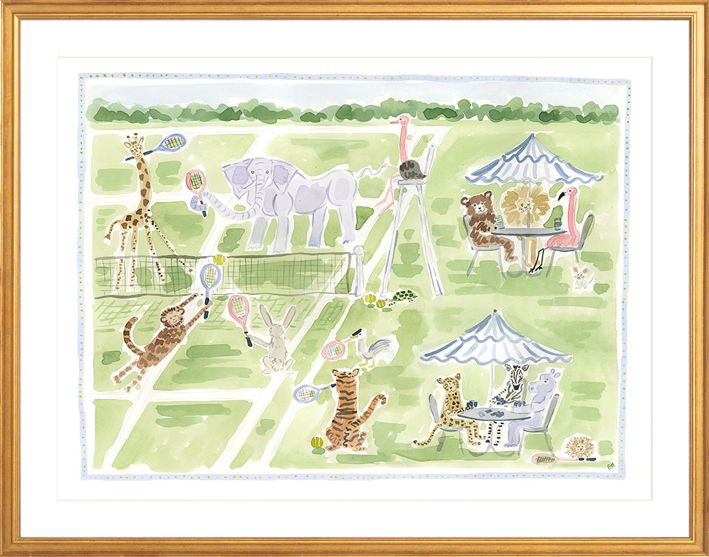 The "Game, Set, Menagerie Tennis" Fine Art Print