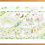 The "Animal Pickleball Rally" Fine Art Print
