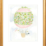 The "Hot Air Balloon Menagerie Ducks" Fine Art Print