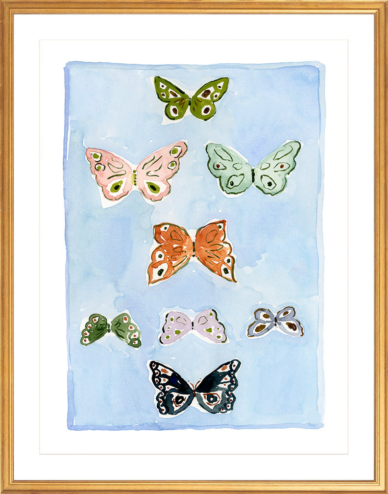 Butterfly Rainbow Carolina Blue, Fine Art Print
