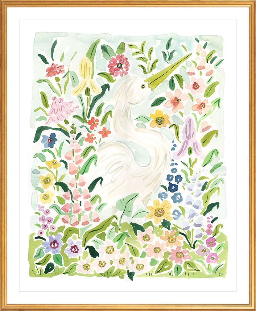 The "Flower Queen Egret" Fine Art Print