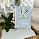 Happy Couple Flowers Wedding Card