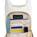 White Ripstop HydroBag® with Red, Navy, White striped strap