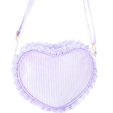 Heart Purse, Seersucker Lavender