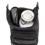 HydroBag® HANDLE®- Black Matte with Gray, Black, White Striped Strap