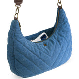 Denim Half Moon HydroHobo® Bag- bottle included