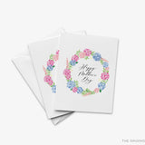 Happy Mother's Day Floral Wreath Greeting Card