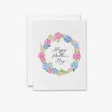 Happy Mother's Day Floral Wreath Greeting Card