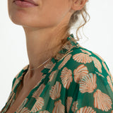 Shelby Cinched Tie Kimono Cover-up in Green