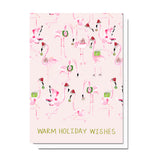 Flamingo Holiday Wishes Card