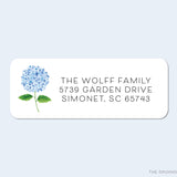 Hydrangea Return Address Labels