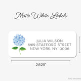 Hydrangea Return Address Labels