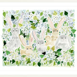 The "Bunnies by the Hydrangeas" Fine Art Print