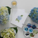 Hydrangea Watercolor Note Card