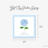 Hydrangea Personalized Gift Stickers