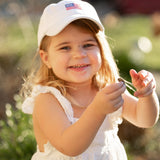 American Flag Bow Baseball Hat (Baby/Toddler)