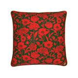 Velvet Pillow with Italian Peony Print