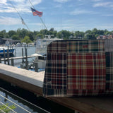 Roomy Leather Mahjong Tile Bag, HANDBOOK PLAID