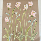 Pink Tulips in March, Original 16x20